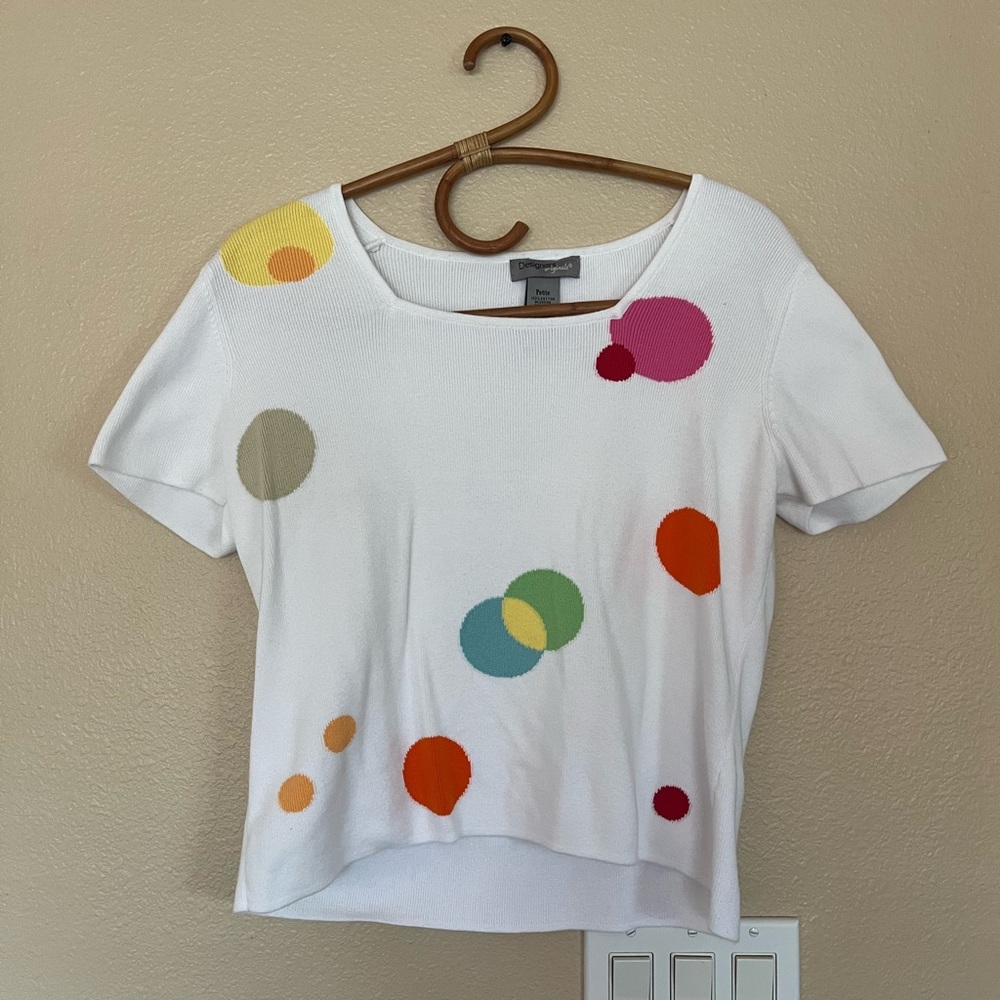 Abstract Polka Dot Sweater Top